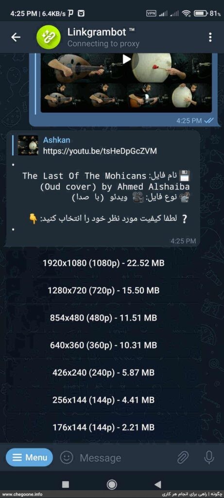 Download bot from YouTube in Telegram with high quality and free