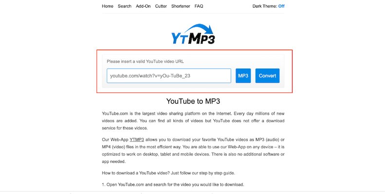 How to download songs from YouTube in mp3 format